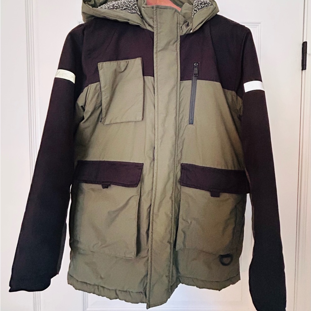 Marks & Spencer Kids Olive and Black Puffer Jacket